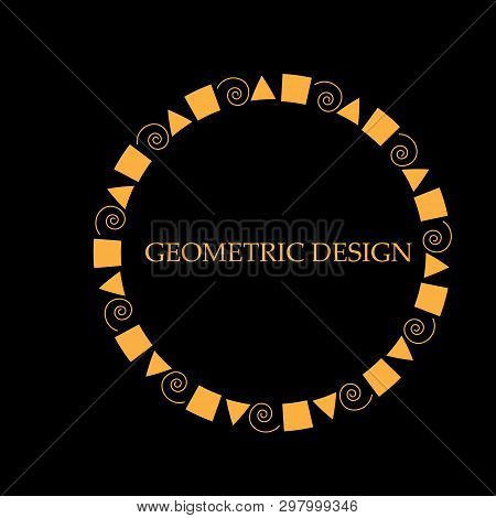 Decorative Line Art Frame For Design Template. Elegant Vector Element Eastern Style, Place For Text.