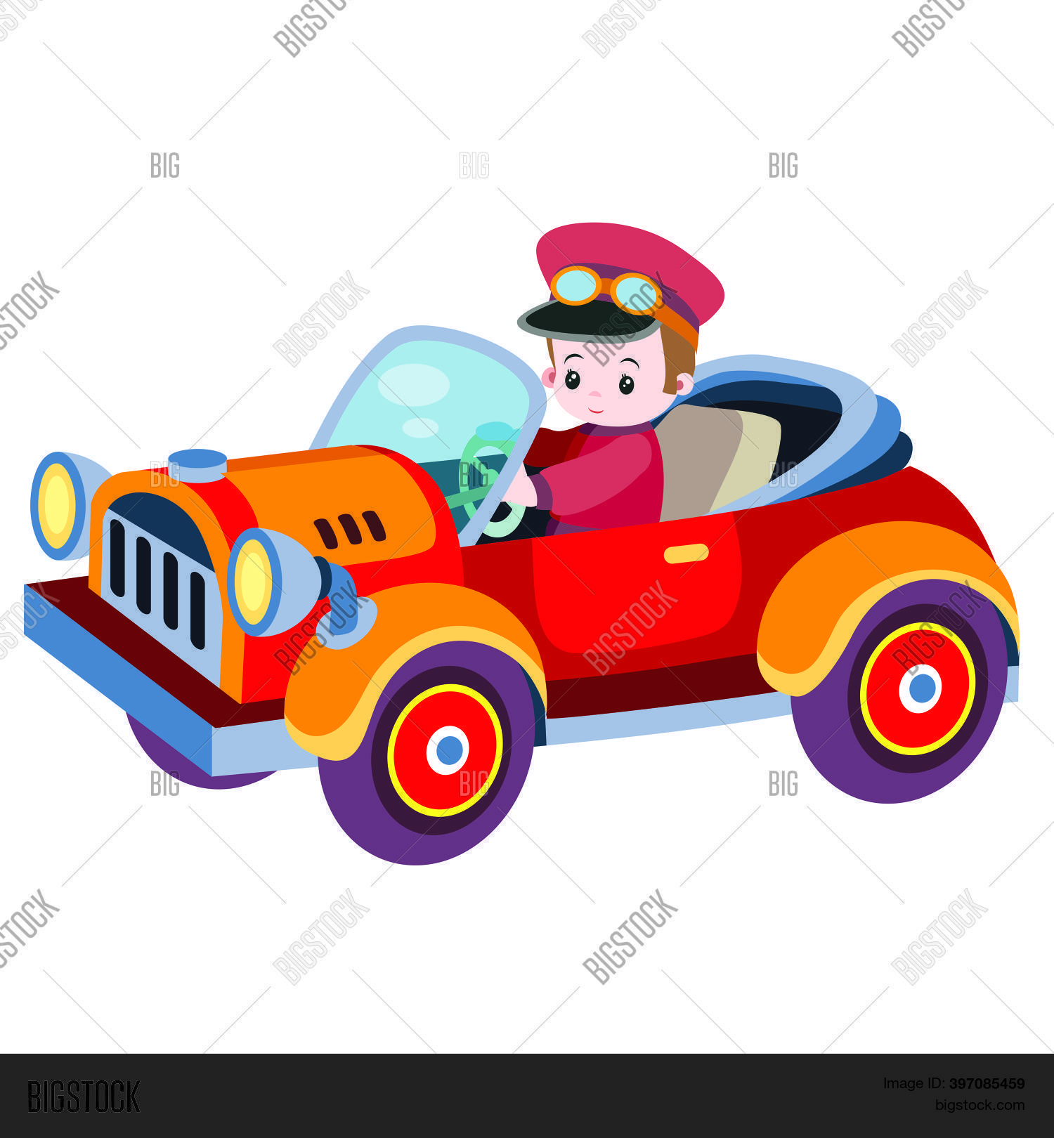 Retro Car No Roof Vector & Photo (Free Trial) Bigstock