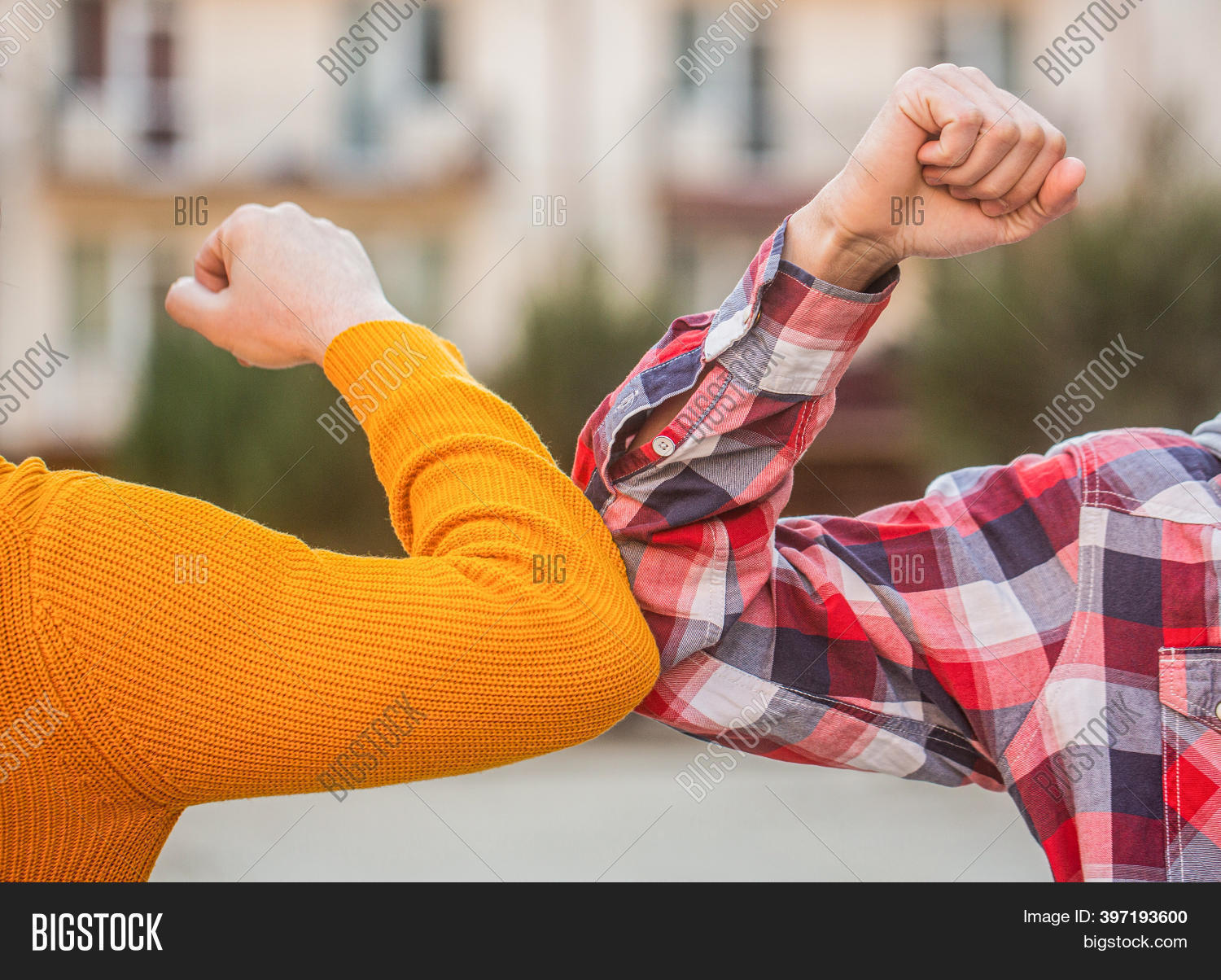 Elbow Bump. Bump Image & Photo (Free Trial) Bigstock