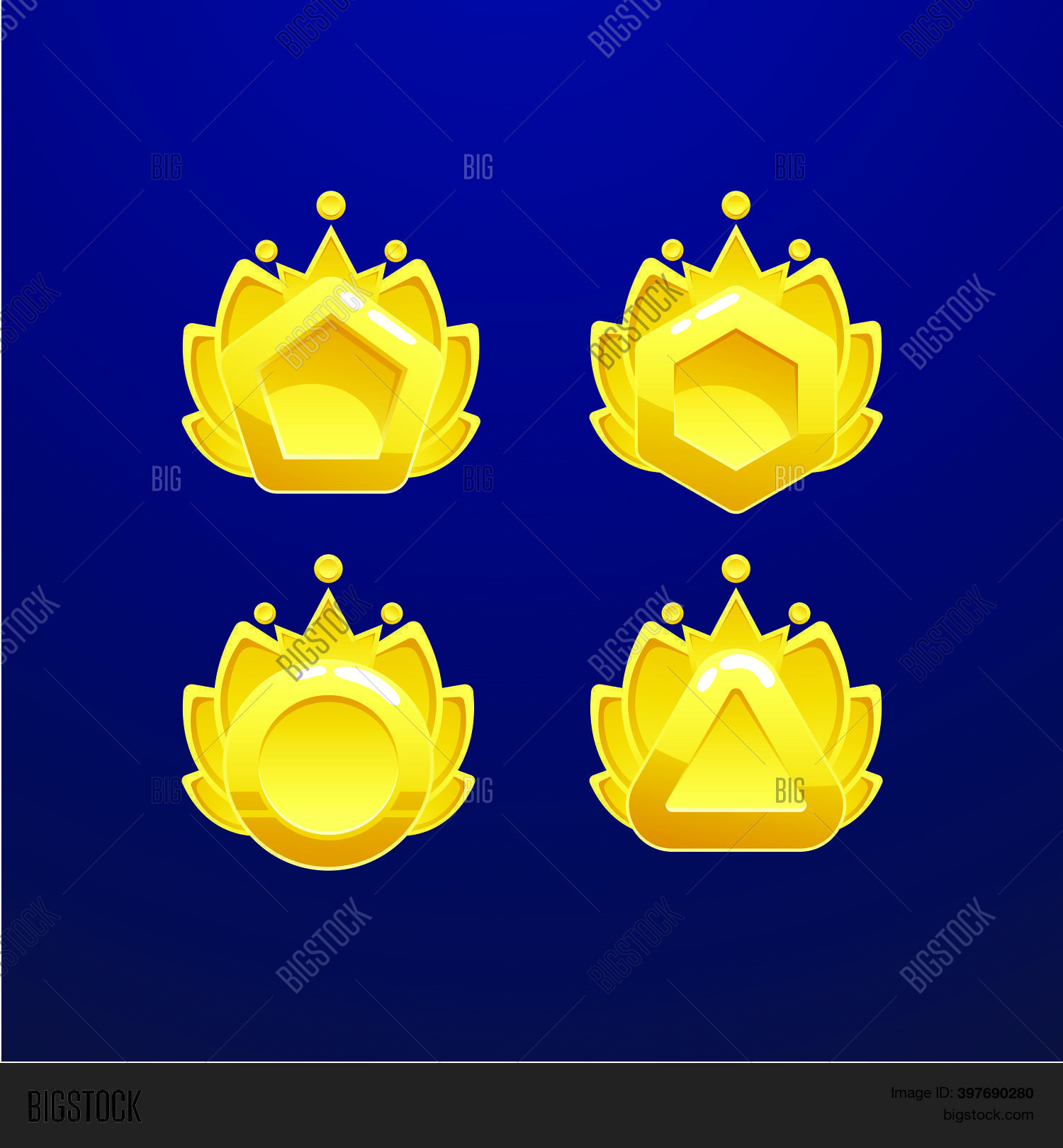 Gold Medal Set Logo Vector & Photo (Free Trial) Bigstock