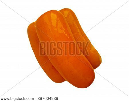 Sausage Isolated On White Background Delicious Meat