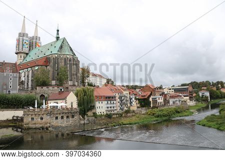 Zgorzelec, Poland, September 24, 2019: Beautiful View Of The Old Town.