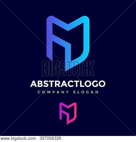 Initial Letter Fm Logo Design, Letter Logo, Technology Company Concept And Idea, Vector Icon Templat