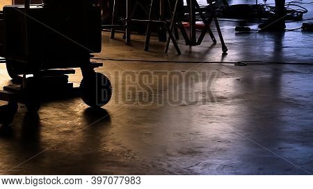 Background Studio Floor Of Filming Or Making Of Video Production