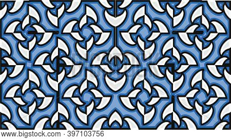 Image Of A Blue Color, Abstract Pattern, Vector Graphic Design.