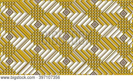 Picture Of A Golden And Silver Color, Triangle Pattern, Background Vector Wallpaper.