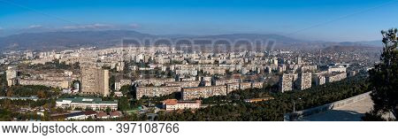 Tbilisi, Georgia - 28 November, 2020: View Of The Residential Areas Of Tbilisi
