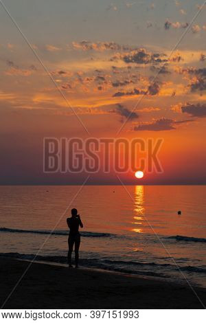 Sunset in Rodi Garganico, National park Gargano, Apulia, Italy