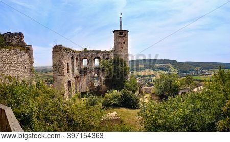 The Inner Part Of The Ruins Of The Medieval Castle Falkenstein In Lower Austria