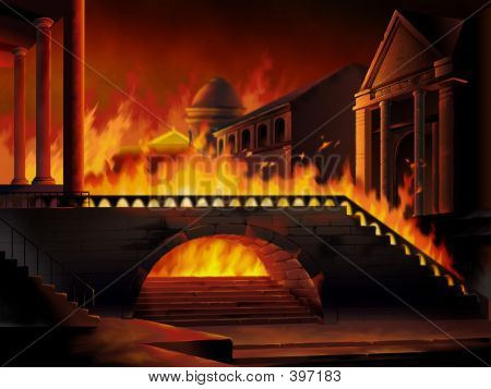 Fuoco sul ponte