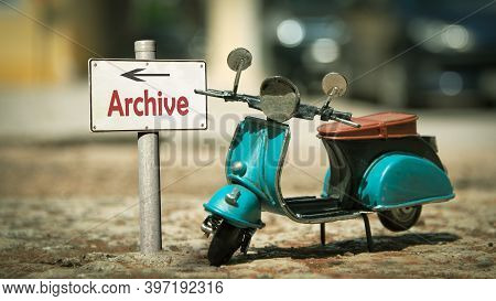 Street Sign The Direction Way To Archive
