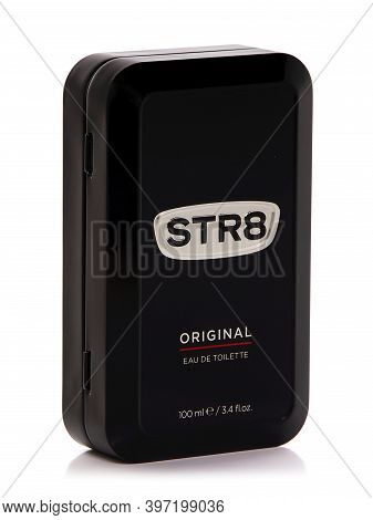 Bucharest, Romania - October 9, 2015. Str8 Freedom, Eau De Toilette Isolated On White