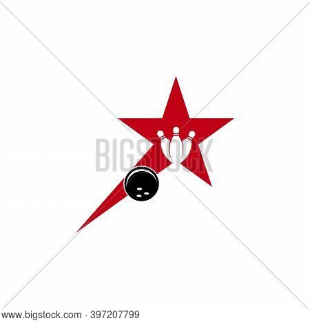 Bowling Logo Stock Vector Sport Template Illustration