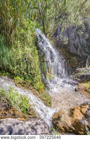 Park Of Waterfalls With Green Clean Water Ponds (toll Del Baladre, Las Fuentes Del Algar / Algar Fou