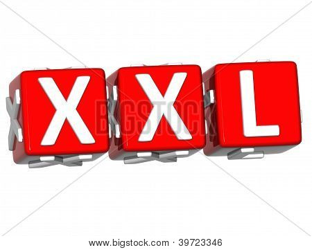 3D bouton Xxl cliquez ici bloc texte