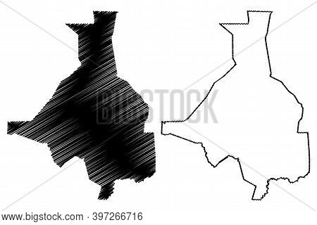 Upper Nile State (states Of South Sudan, Greater Upper Nile Region) Map Vector Illustration, Scribbl