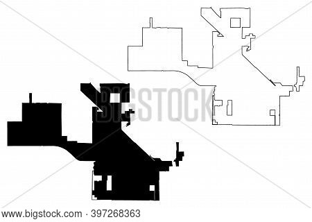 Surprise City, Arizona (united States Cities, United States Of America, Usa City) Map Vector Illustr