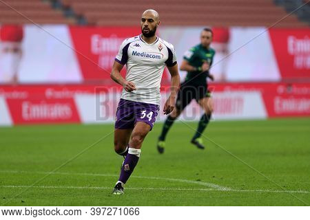 Milano, Italy. 29th November 2020. Sofyan Amrabat Of     During The Serie A Match Beetween Ac Milan 