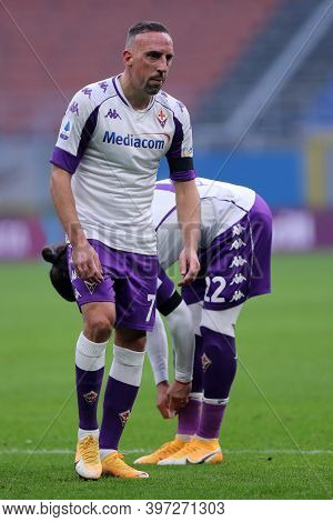 Milano, Italy. 29th November 2020. Franck Ribery Of Acf Fiorentina    During The Serie A Match Beetw