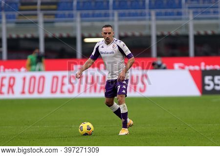 Milano, Italy. 29th November 2020. Franck Ribery Of Acf Fiorentina    During The Serie A Match Beetw