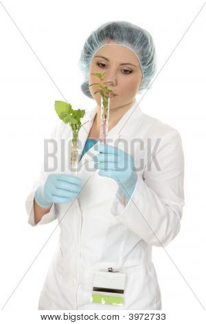 Test tüpleri ile bilim adamı