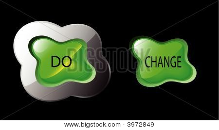 벡터 유기 양식 단추를 변경