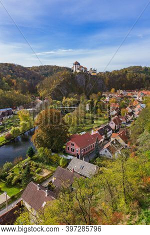Castle Vranov nad Dyji in Czech Republic - travel and architecture background