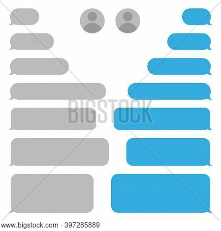 Message Bubbles Icons. Set Chat Interface. Phone Sms Chat Bubbles. Different Smartphone Bubble Isola