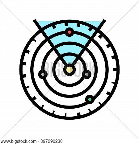 Airport Air Traffic Control System Color Icon Vector. Airport Air Traffic Control System Sign. Isola