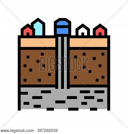 Groundwater Extraction Color Icon Vector. Groundwater Extraction Sign. Isolated Symbol Illustration