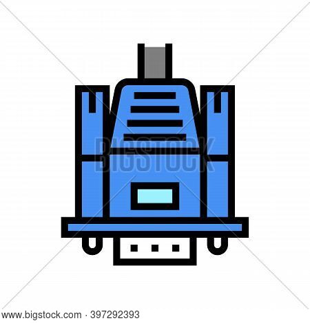 Vga Computer Monitor Cable Color Icon Vector. Vga Computer Monitor Cable Sign. Isolated Symbol Illus