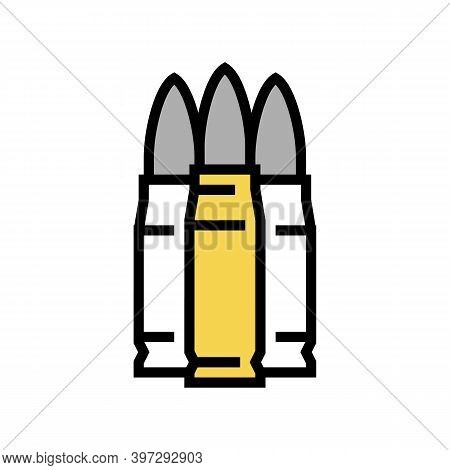 Boat Tail Bullet Color Icon Vector. Boat Tail Bullet Sign. Isolated Symbol Illustration
