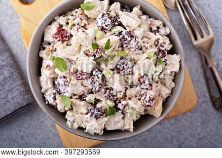 Chicken Salad With Dried Cherry And Celery, Served On Bread
