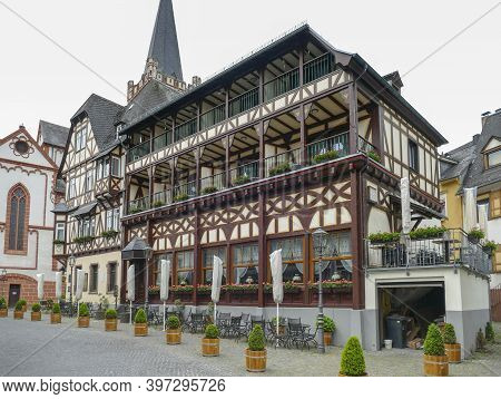 City View Of Bacharach, A Town In The Mainz-bingen District In Rhineland-palatinate, Germany