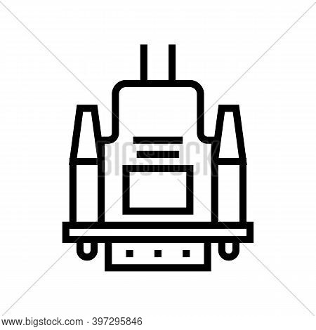 Vga Cable Line Icon Vector. Vga Cable Sign. Isolated Contour Symbol Black Illustration