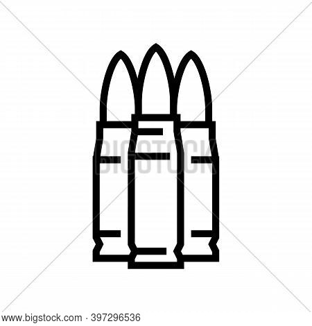 Boat Tail Bullet Line Icon Vector. Boat Tail Bullet Sign. Isolated Contour Symbol Black Illustration