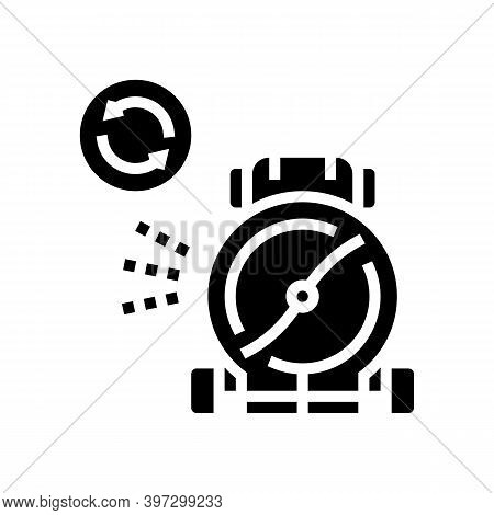 Rotating Blade Of Lawn Mower Glyph Icon Vector. Rotating Blade Of Lawn Mower Sign. Isolated Contour 