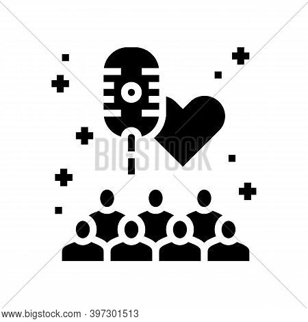 Command Radio Company Glyph Icon Vector. Command Radio Company Sign. Isolated Contour Symbol Black I