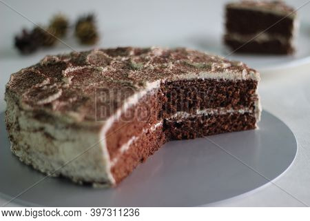 Chocolate Cake With Vanilla Butter Frosting, Made As A Birthday Cake For My Daughter