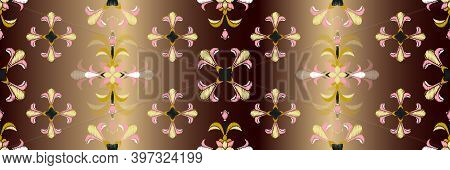 Vector Ornament Decor. Baroque Background Textures.victorian Fabric Tilevector Ornament Decor. Baroq