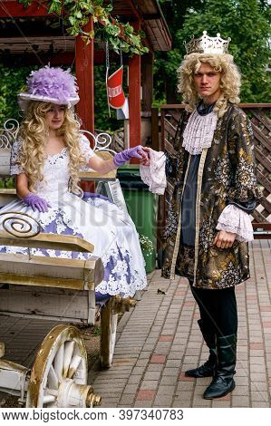 A Guy And A Girl Are Like A Prince And A Princess.puppet Museum, July 2020 In Preili, Latvia.