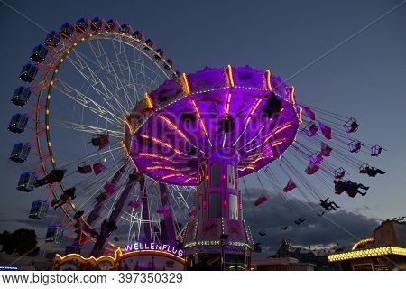 Stuttgart, Germany, 09 October 2016. Volksfest In Stuttgart. Attraction.