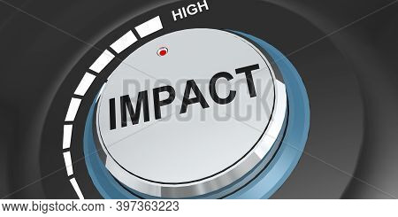 High Impact Indication With Metal Knob, 3d Rendering
