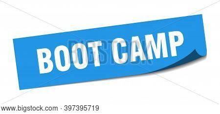 Boot Camp Sticker. Boot Camp Square Isolated Sign. Boot Camp