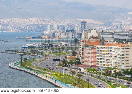Landscape Of City Of Izmir (smyrna), Turkey. Aegean Sea.