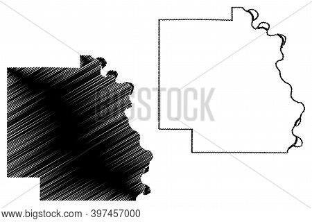 Burt County, Nebraska (u.s. County, United States Of America, Usa, U.s., Us) Map Vector Illustration