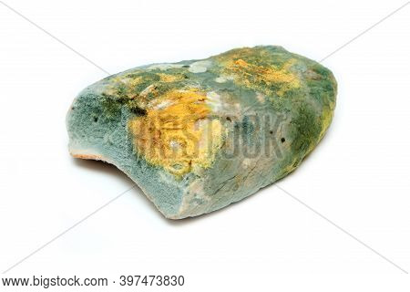 The Picture Of A Fully Mouldy Bread Because Of The Wrong Storage In Hdpe Sack. Rotten And Uneatable.