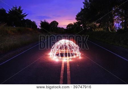 Conceptual Lighting On Highway