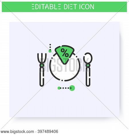 Nutrition Diagram Line Icon.serving Size. Diet. Weight Loss. Portion Control. Healthy Eating. Dietar