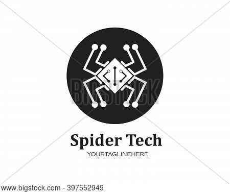 Spider Technology Logo Vector Icon Illustration